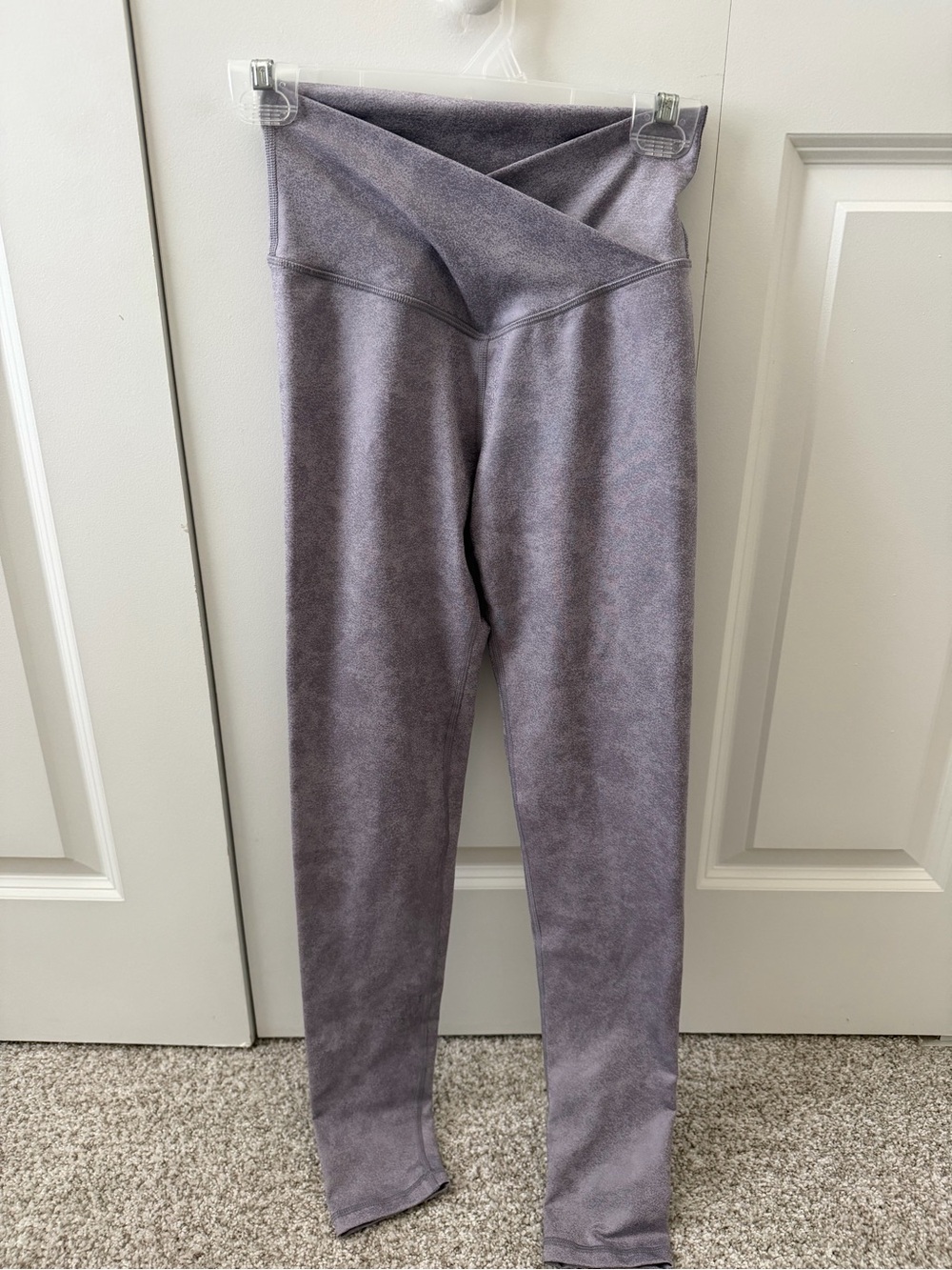 Aerie Offline Crossover V-Waist Leggings Purple Gray Muted Yoga Size S